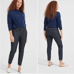 Everlane The Mid Rise Skinny Jeans Denim Blue Jean Ankle Straight Dark Indigo 31